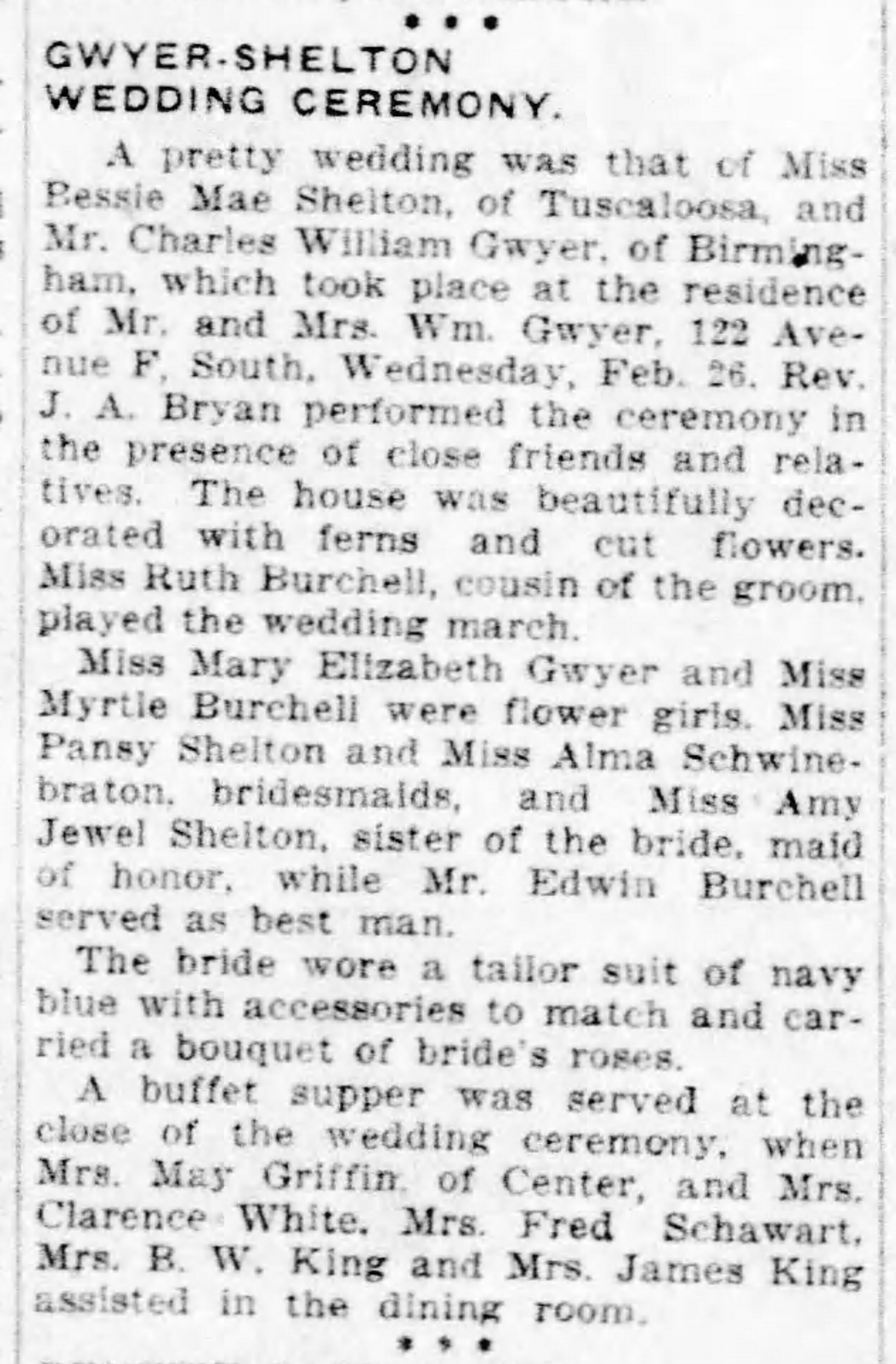 Bessie Mae Shelton-Charles William Gwyer